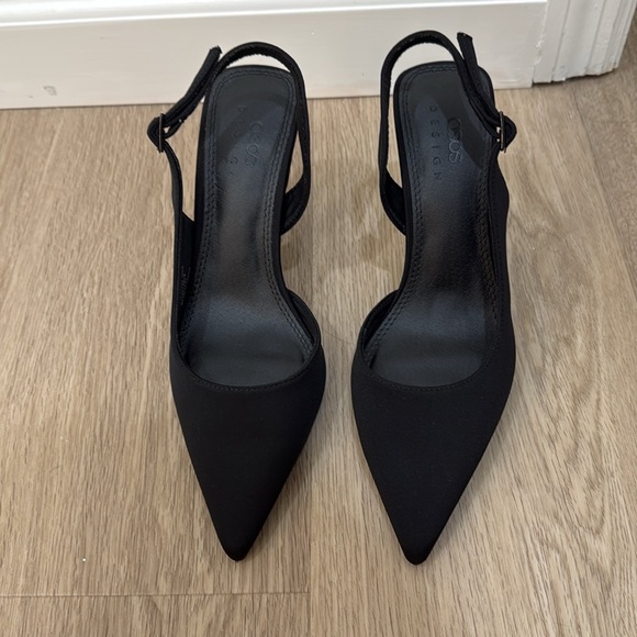 ASOS DESIGN Simmer slingback stiletto mid shoes in black - Picture 6 of 11